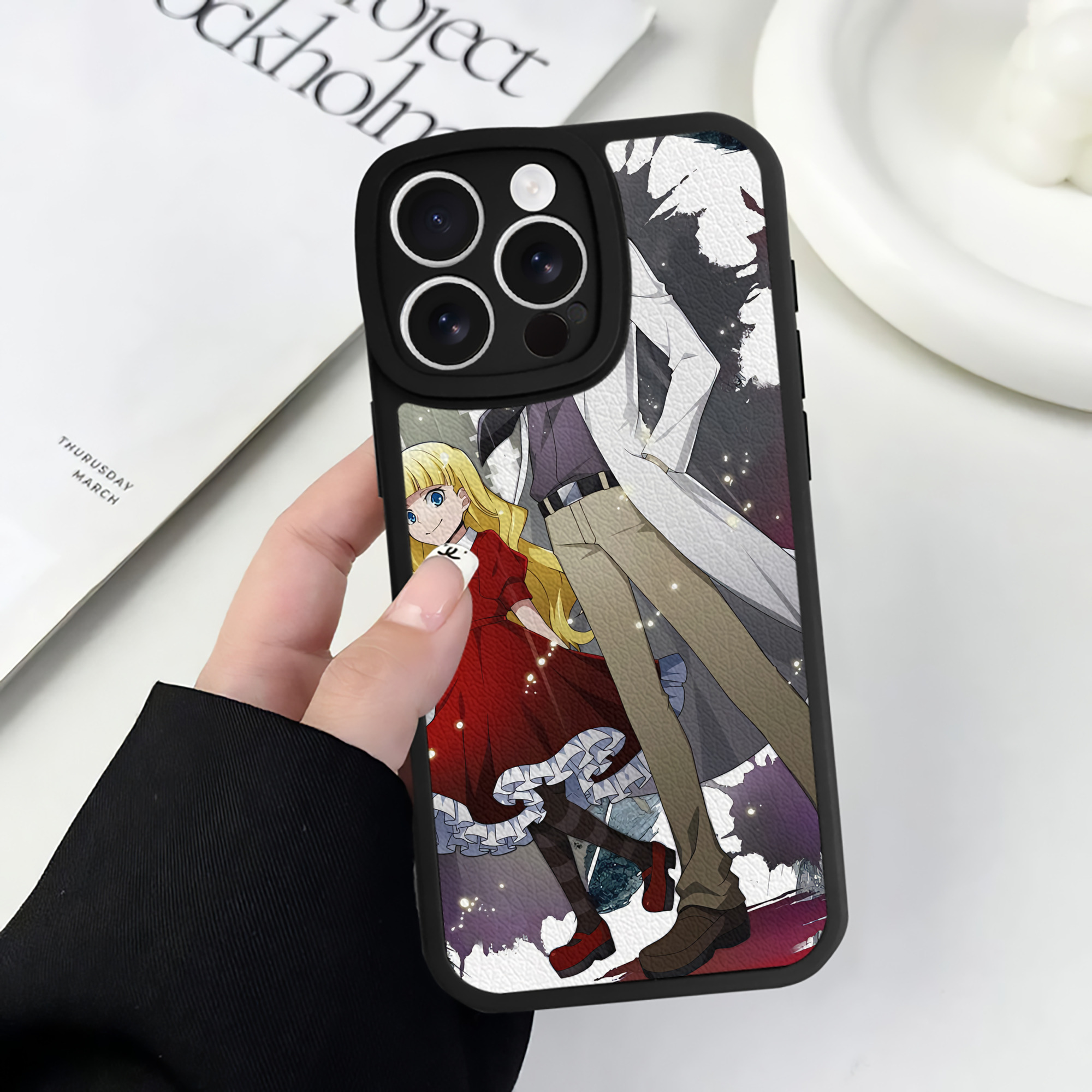 （画像用） 文豪ストレイドッグス Bungo Stray Dogs 【iPhone 16シリーズ対応】シリコンスマホケース（レザー調） 材質：シリコン
